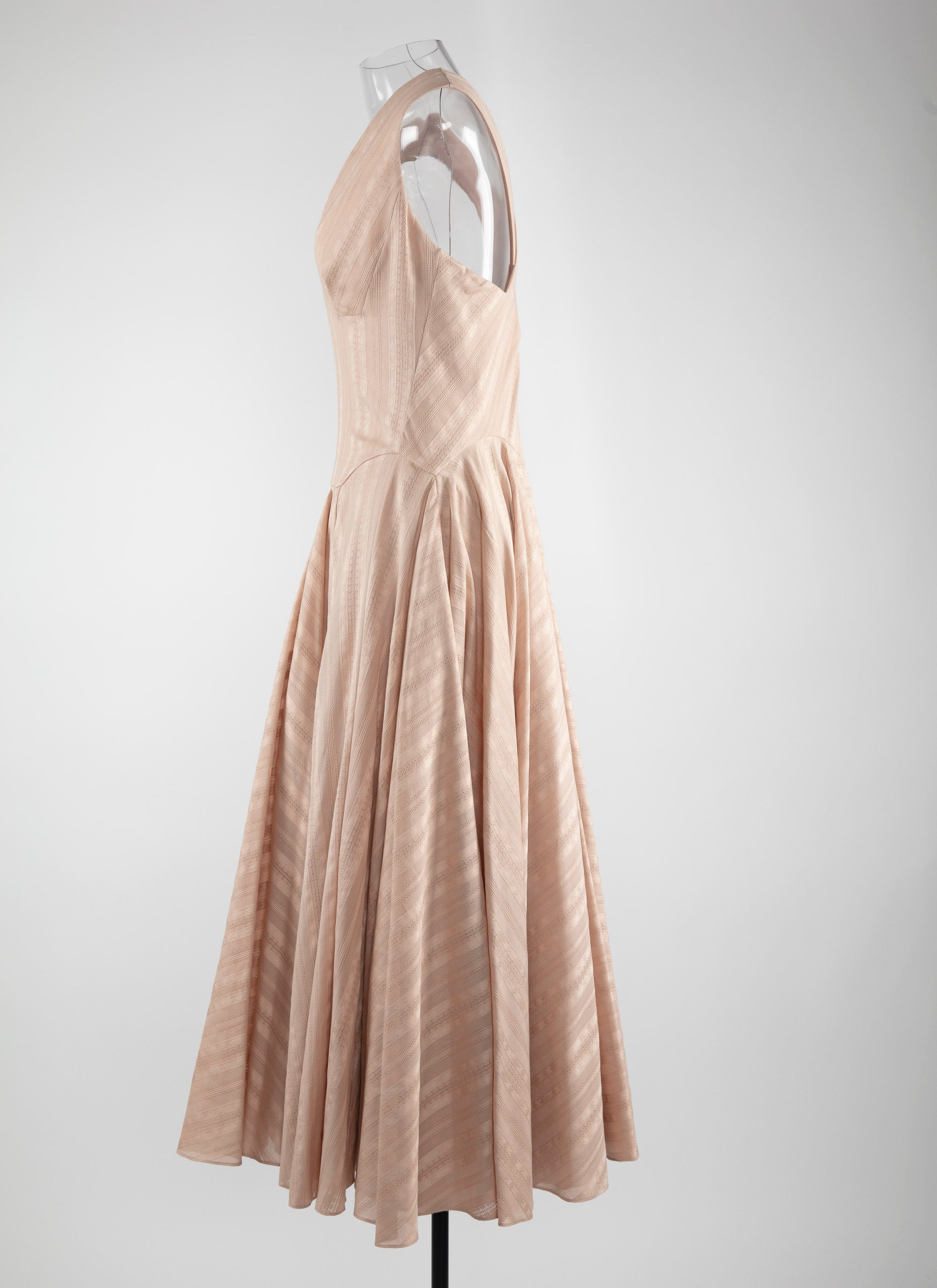 Robe sans manches à imprimé jacquard - Nude