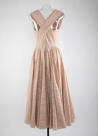 Robe sans manches à imprimé jacquard - Nude