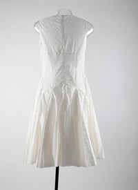 Robe courte col v - Blanc