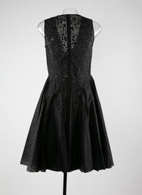 Short v-neck dress - Black intense