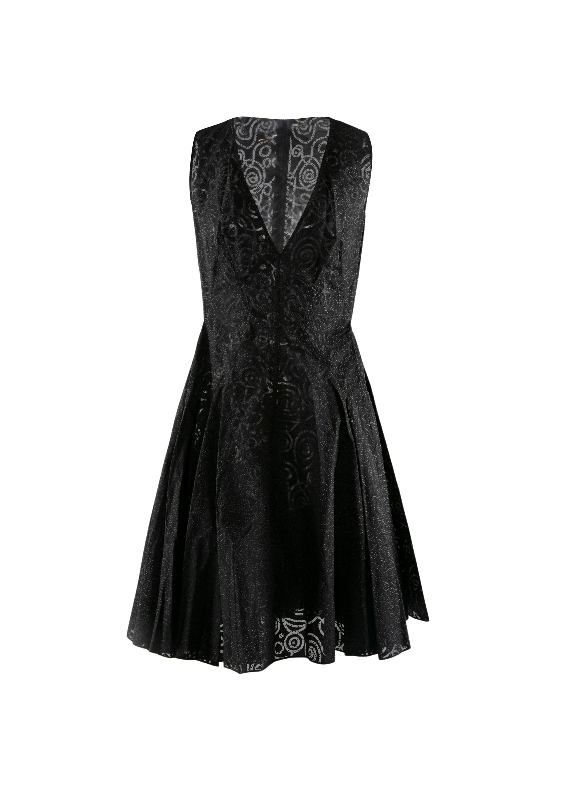 Short v-neck dress - Black intense