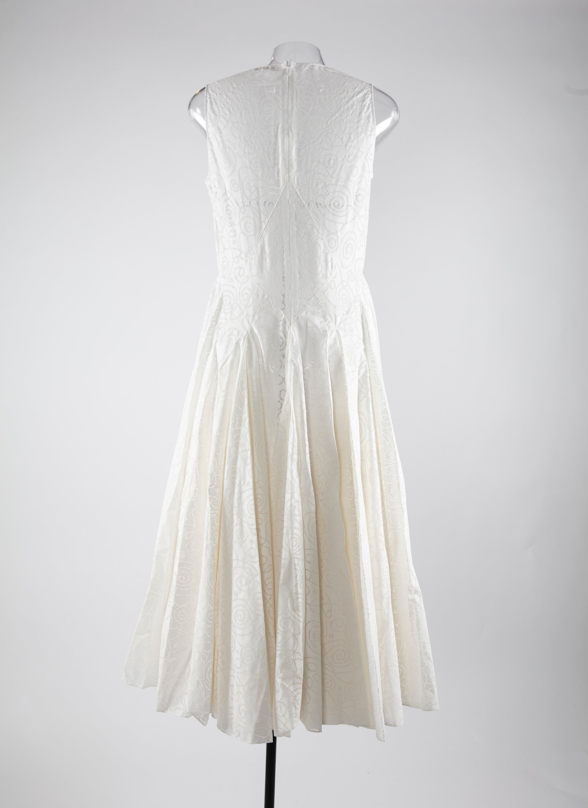 Robe longue col v - Blanc