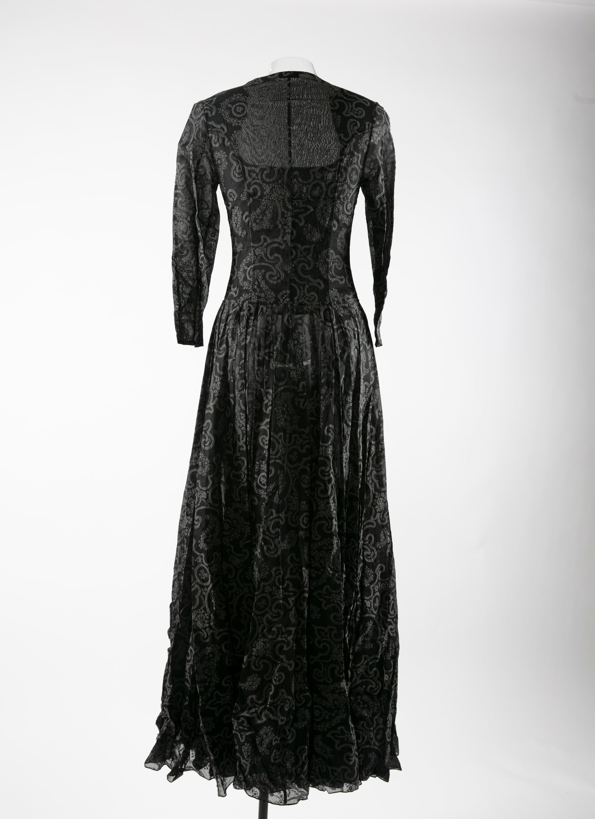 Airy maxi dress with flared sleeves - Black intense