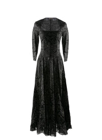 Airy maxi dress with flared sleeves - Black intense