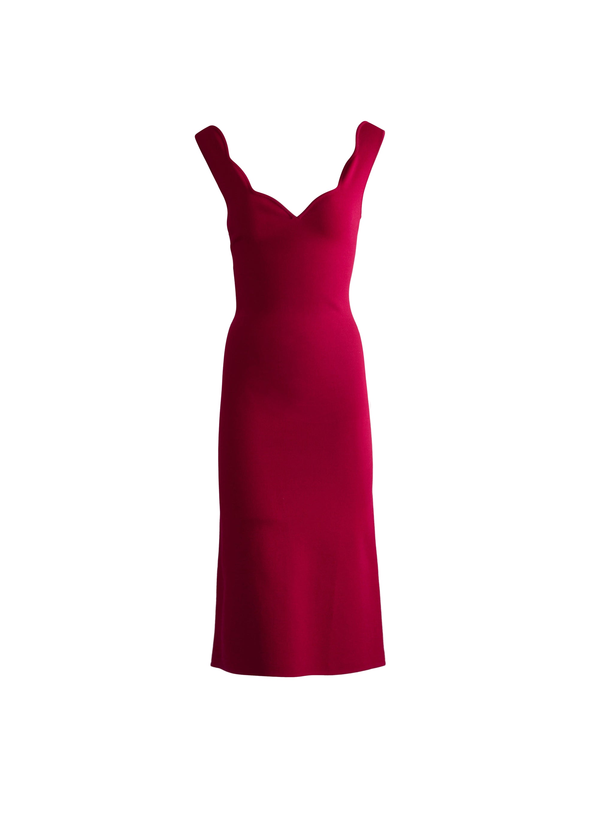 Robe fourreau en maille - Magenta