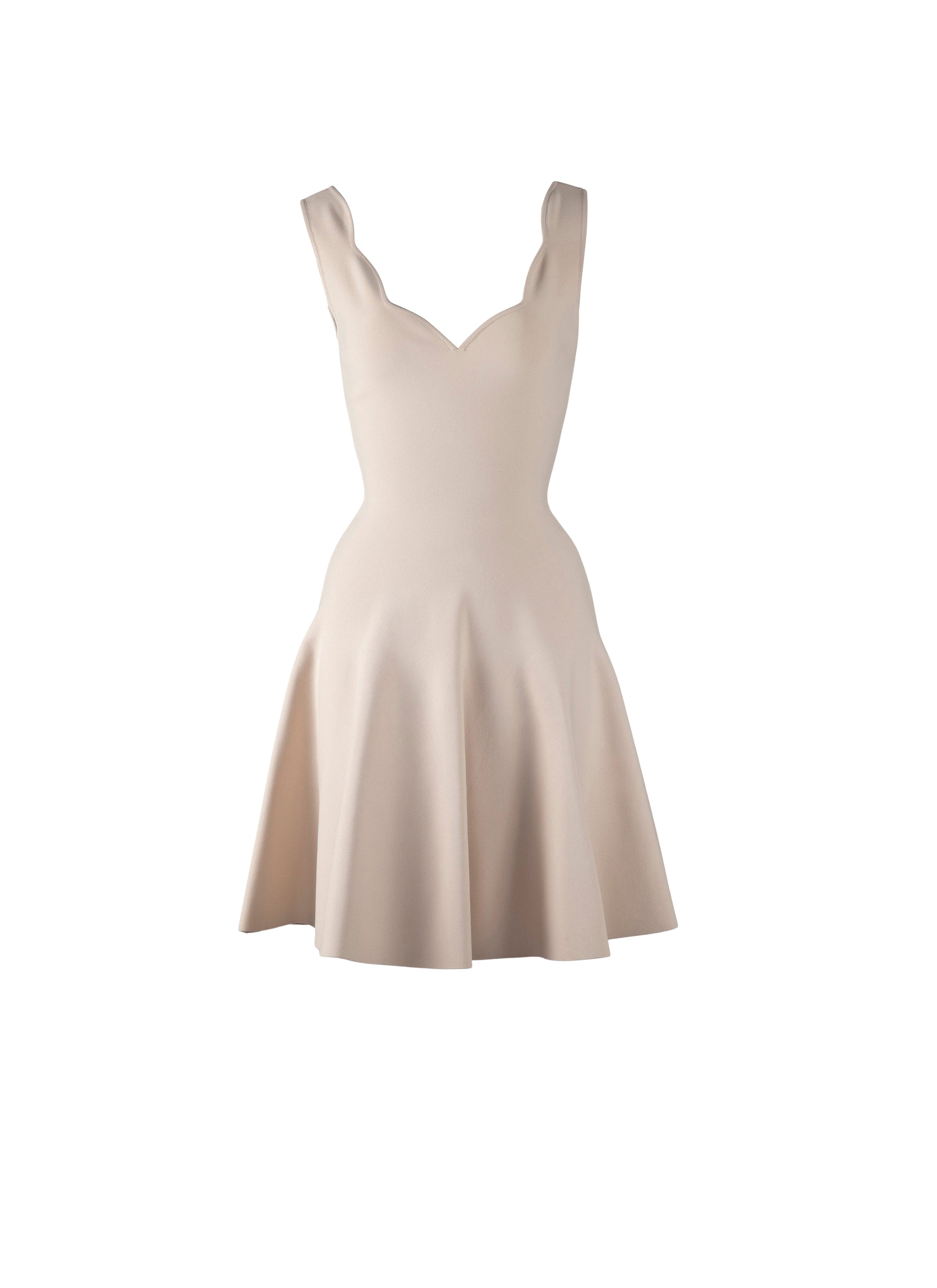 Robe évasée en maille - Galet
