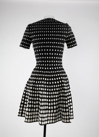 Short sleeve skater dress - Black & White