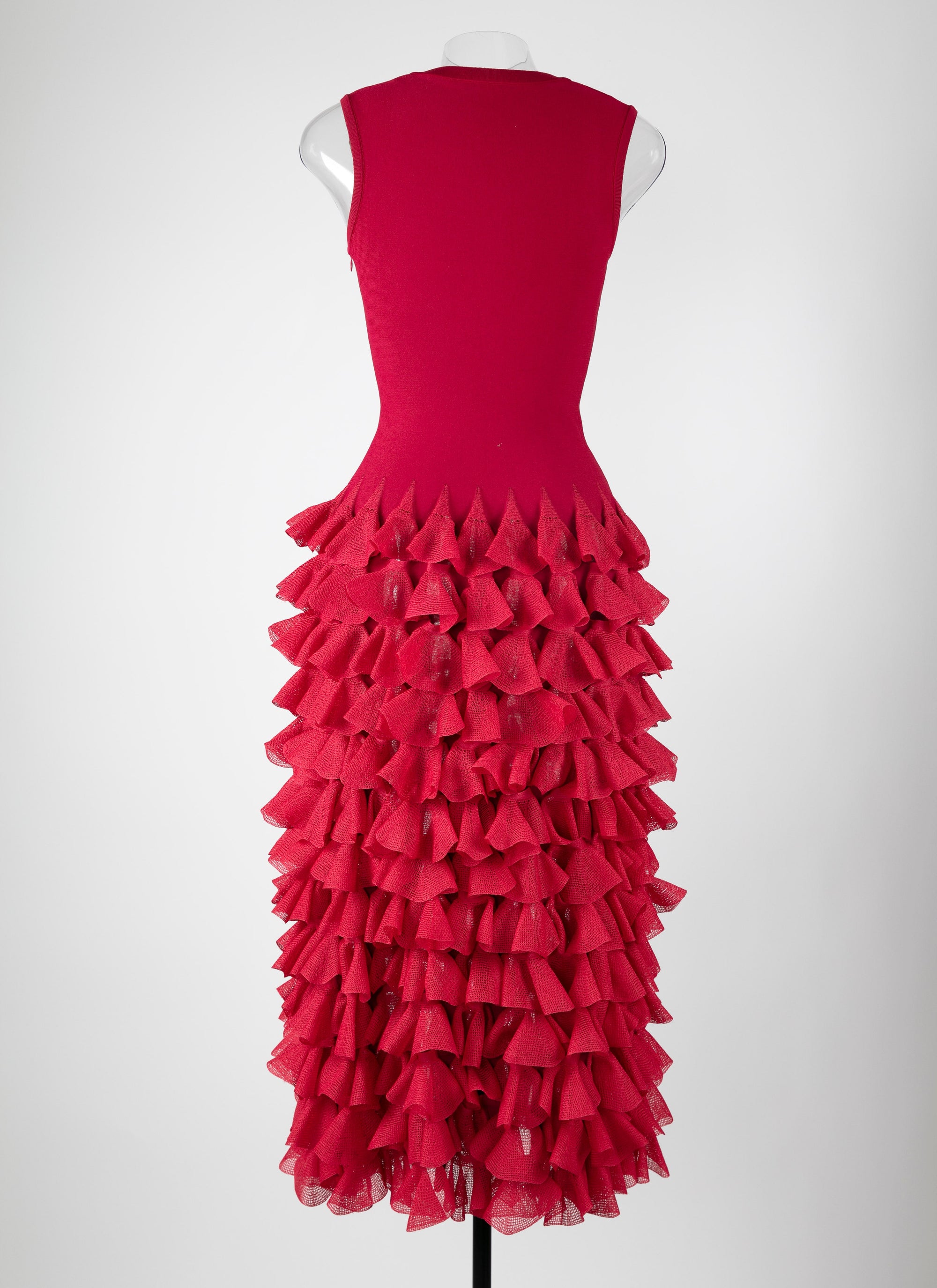 Robe longue à volants en maille - Petunia