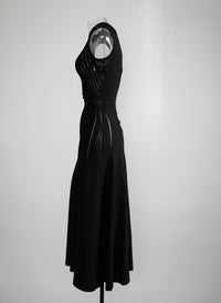 Flowing maxi dress - Black intense
