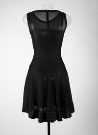 Robe sans manches à clous - Noir