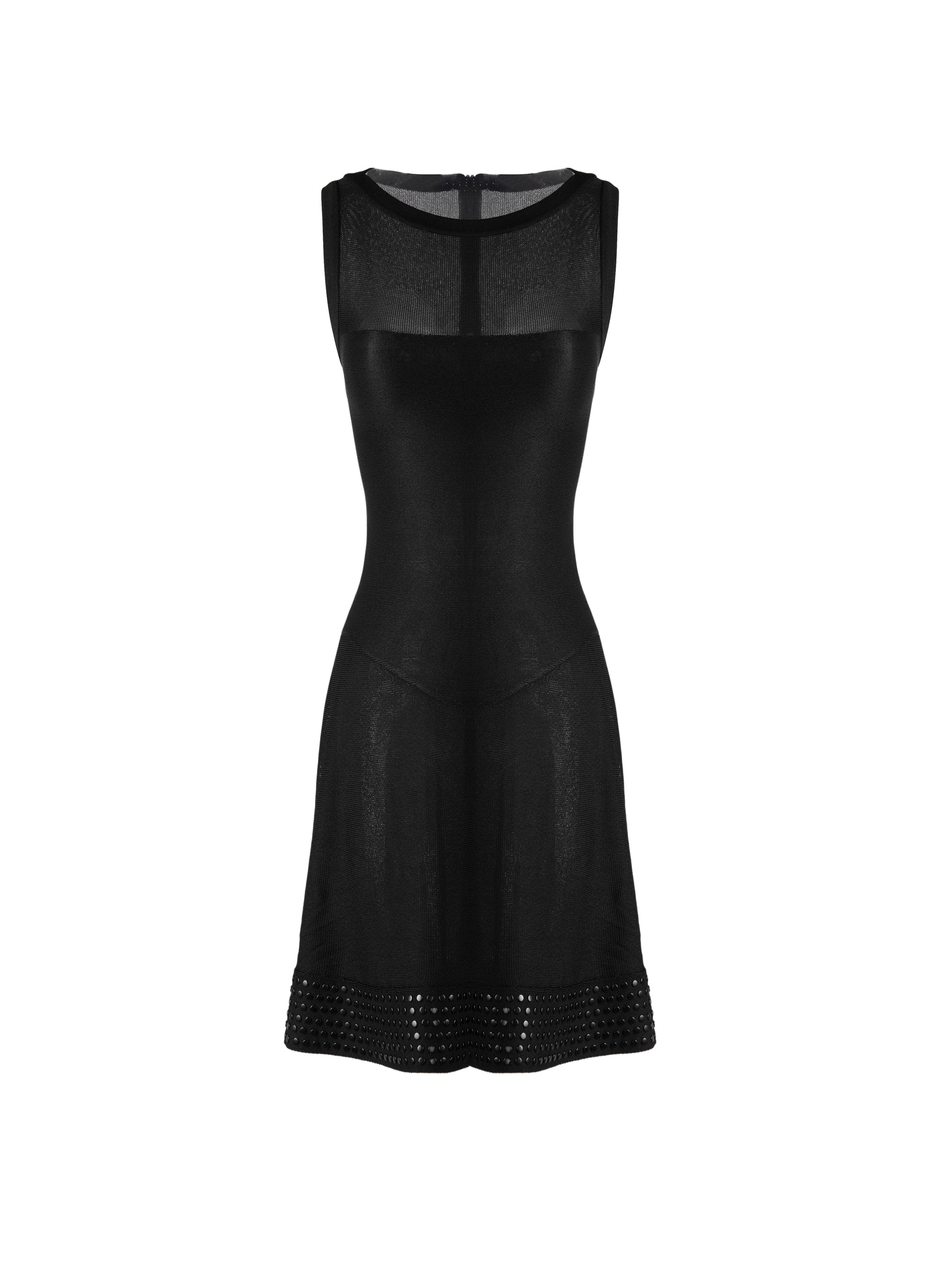 Robe sans manches à clous - Noir