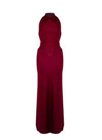 Mermaid halter dress - Magenta
