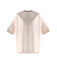 Knitted short sleeve jumper - Pebble