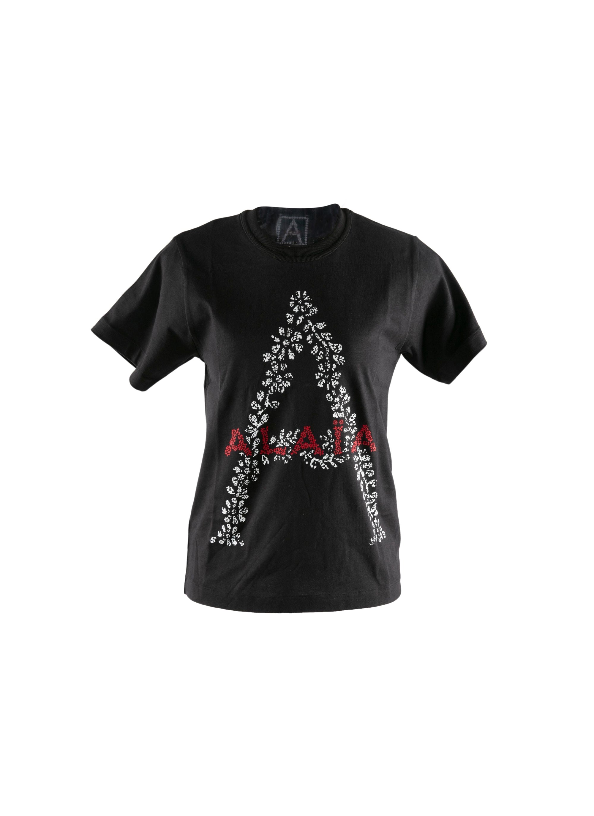 Alaïa logo T-shirt - Black & Red