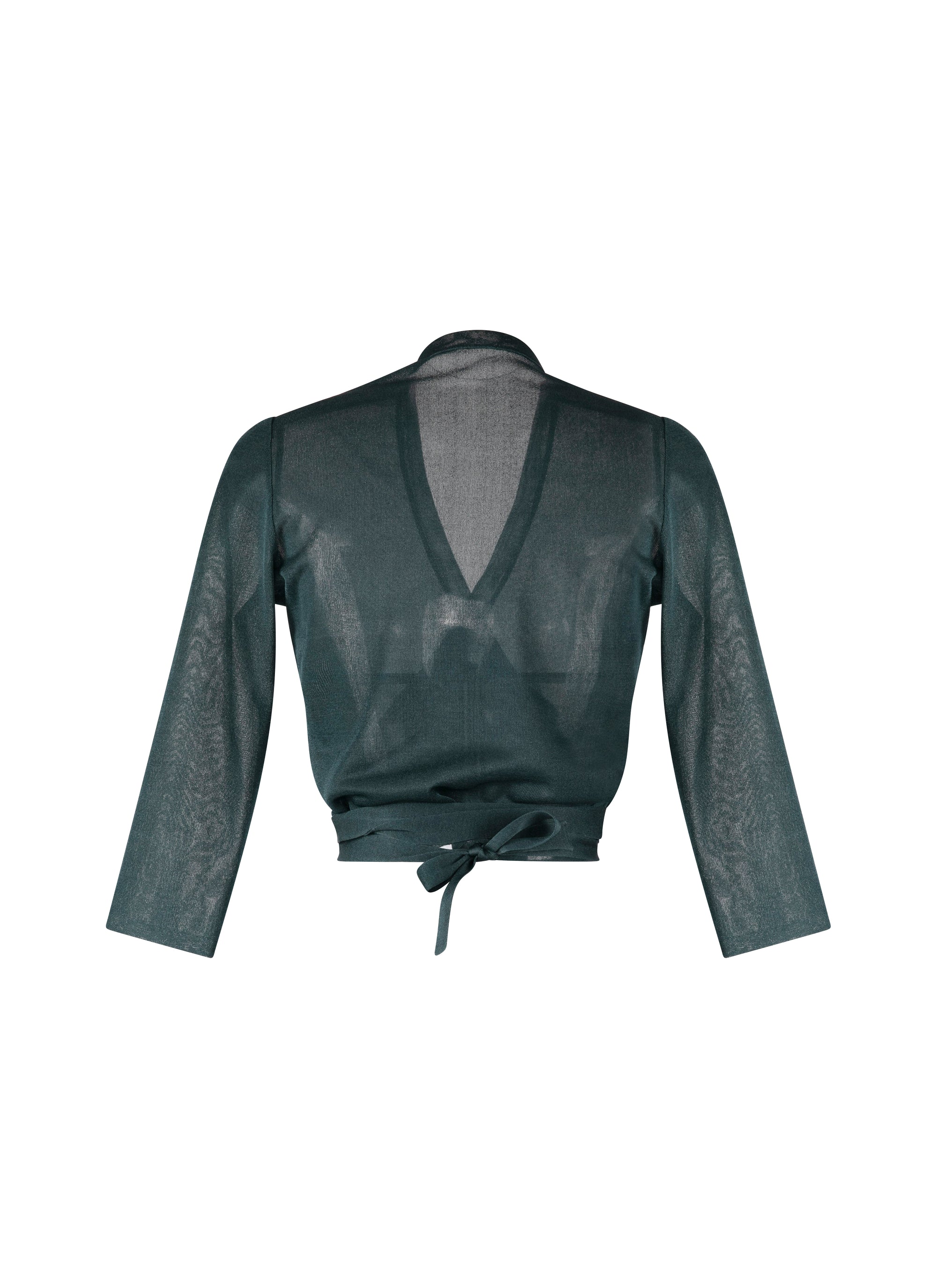 Thin silk wrap jumper - Imperial Green