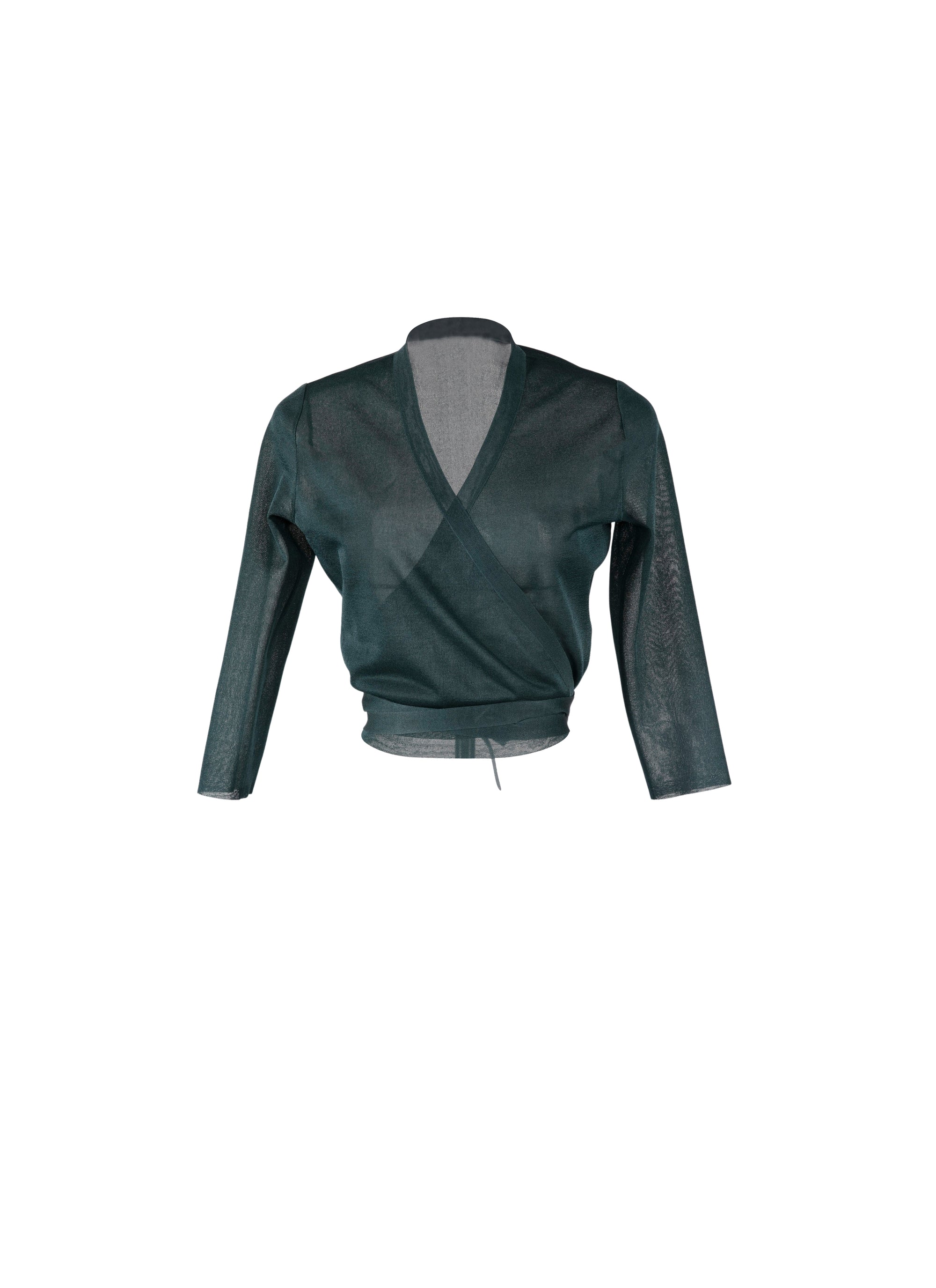 Silk wrap top - Imperial Green