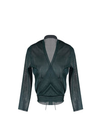 Thin silk wrap jumper - Imperial Green