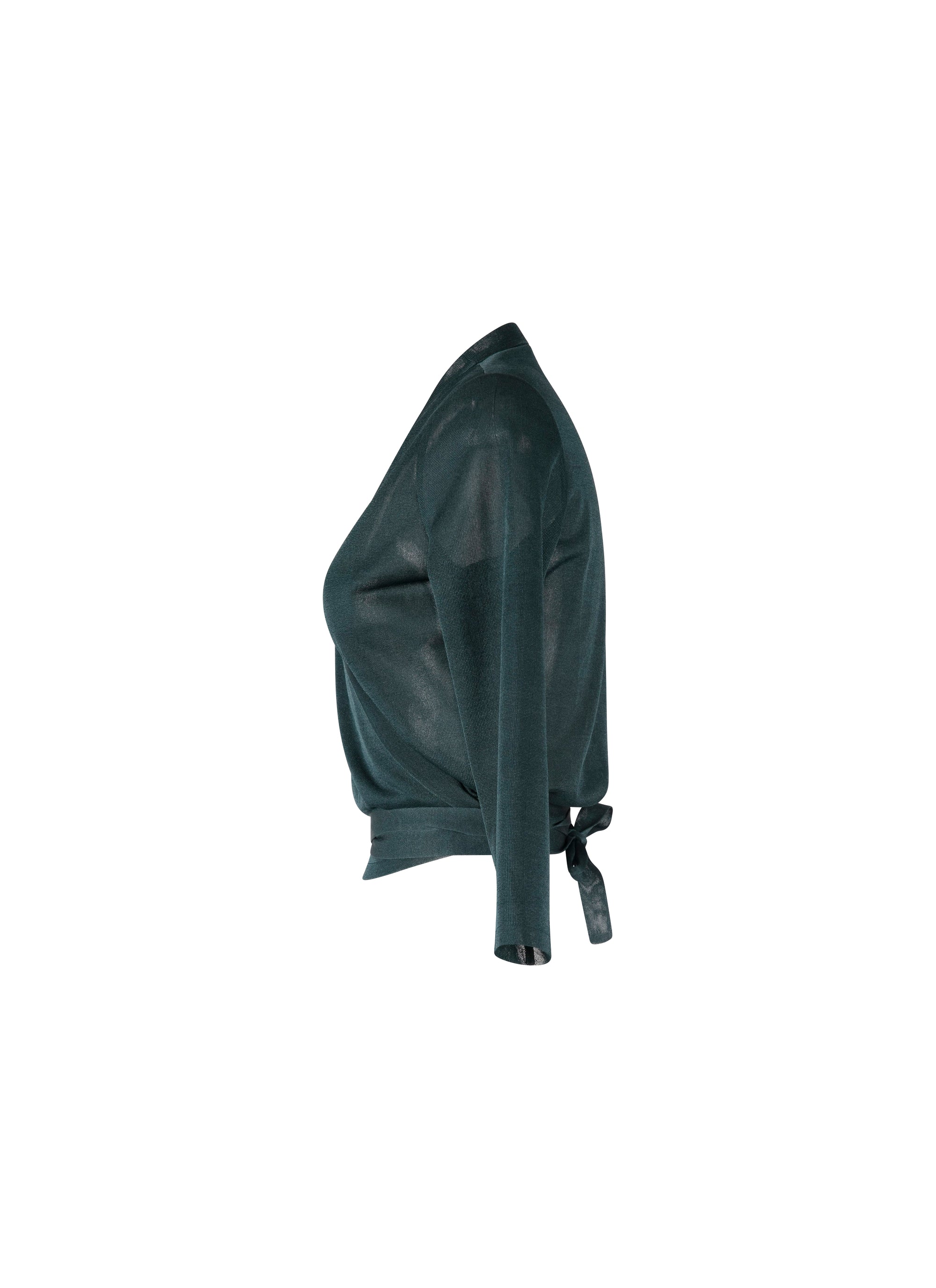 Thin silk wrap jumper - Imperial Green
