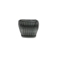 Sleeveless polka dot crop top - Black & Blue