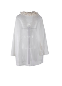 Silk frilly long sleeve jumper - Off-white