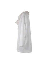 Silk frilly long sleeve jumper - Off-white