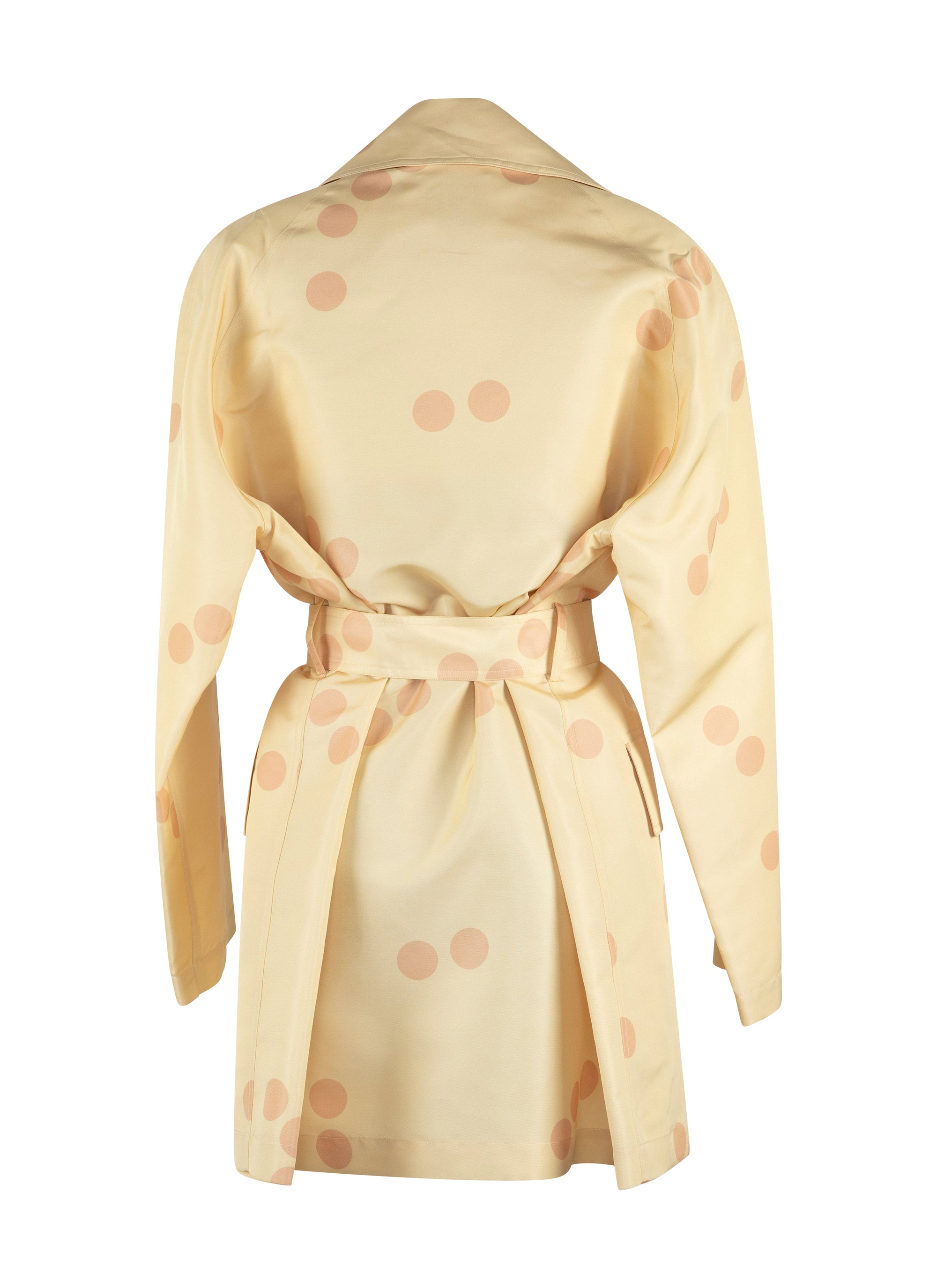 Straight cut silk trench coat - Honey