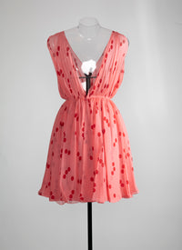 Robe estivale fluide à motifs - Rose