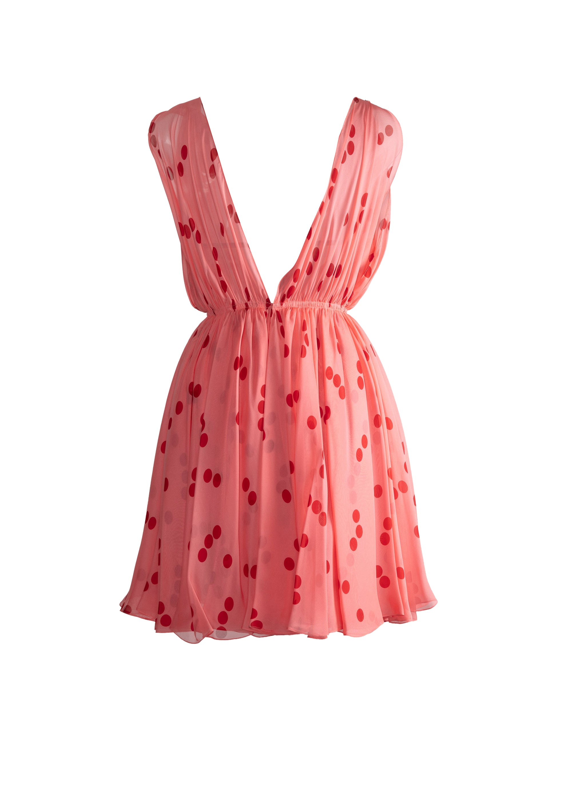 Robe estivale fluide à motifs en soie - Rose