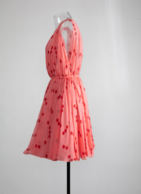 Robe estivale fluide à motifs - Rose