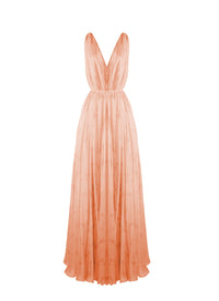 Sleeveless Dress Chiffon Dots Silk - Pink