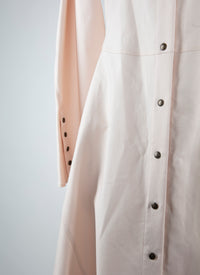 Shirt dress with refined details - Powder