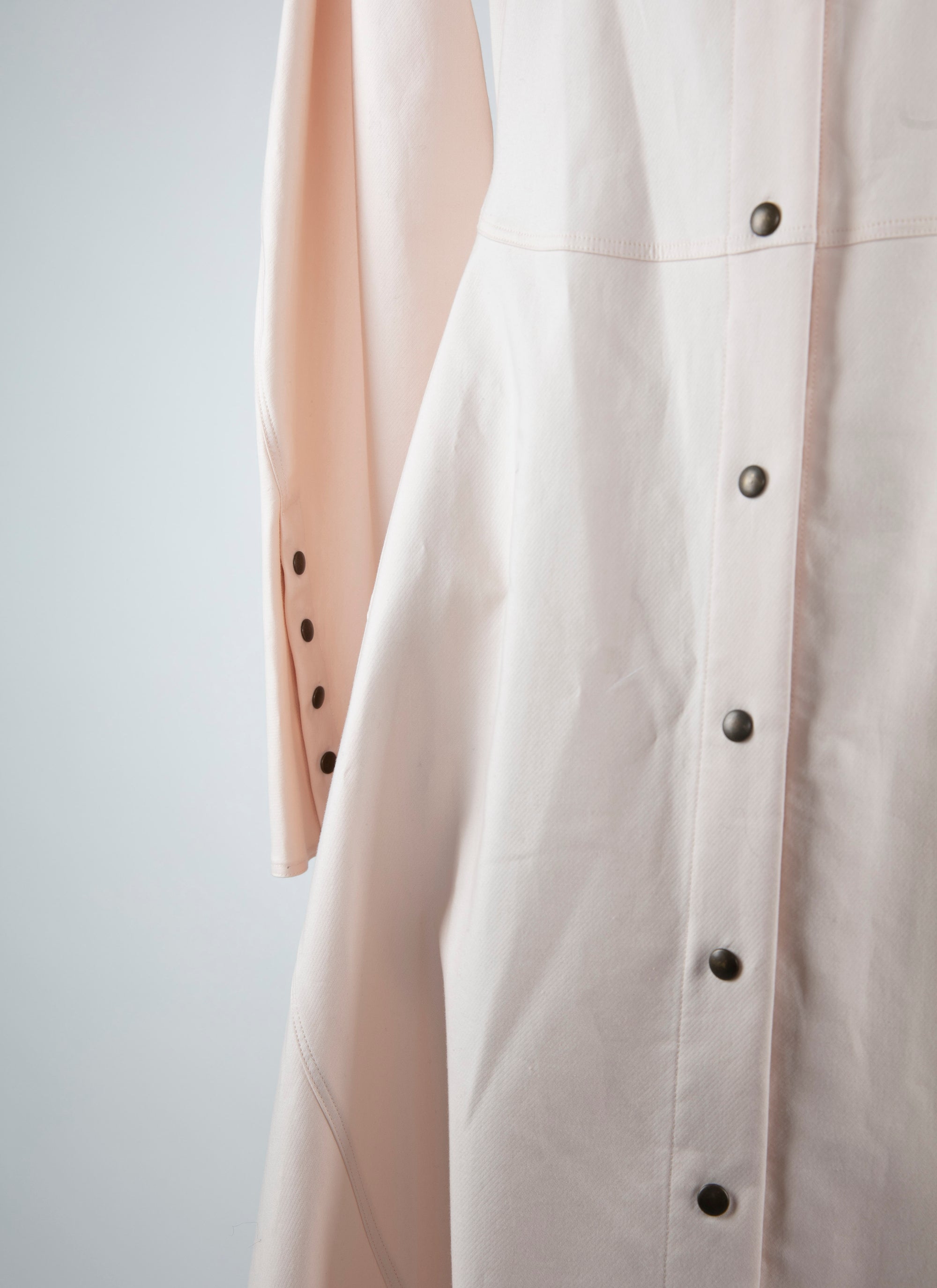 Shirt dress with refined details - Powder