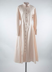 Shirt dress with refined details - Powder