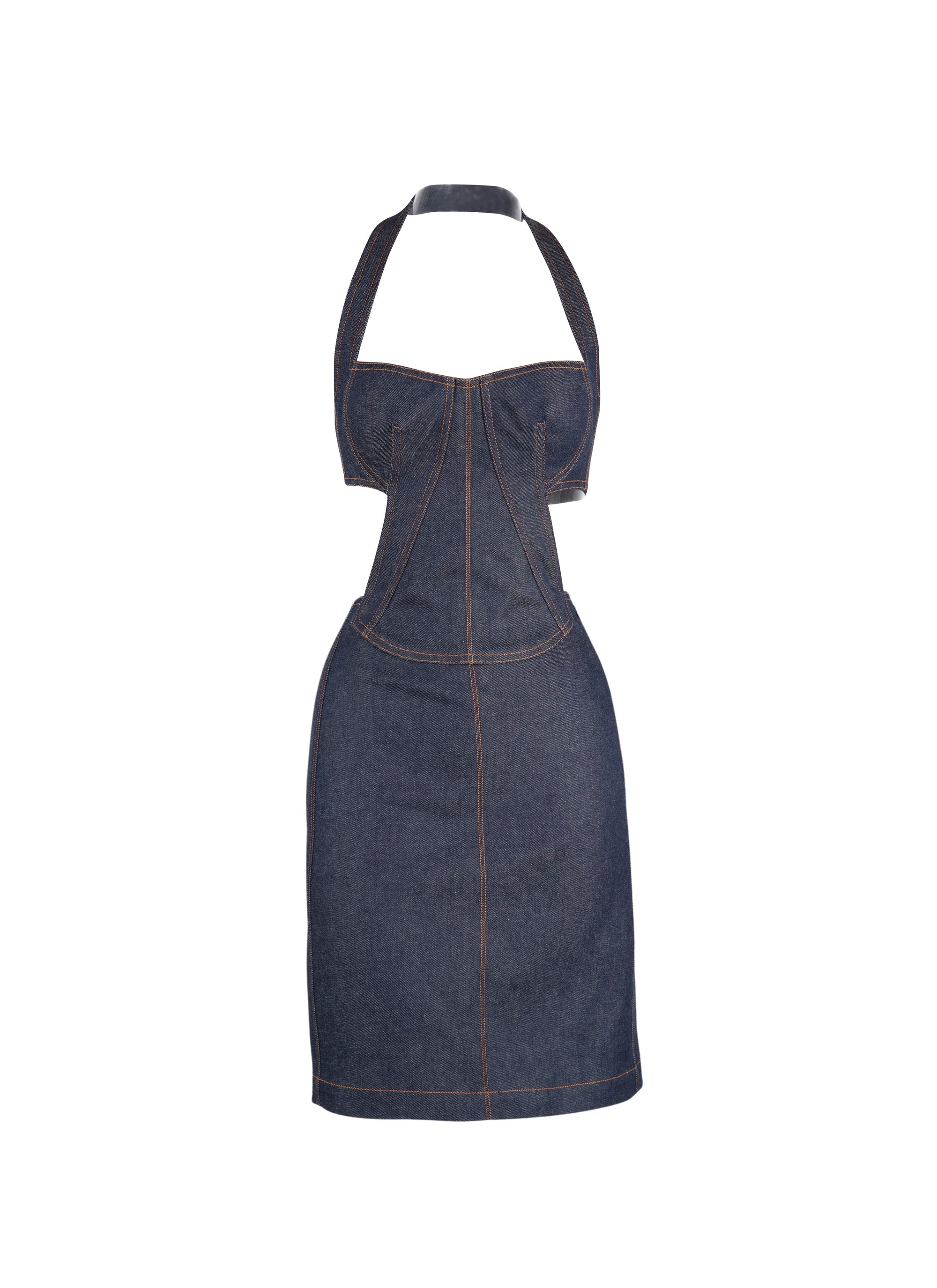 Robe sans manches à laçage au dos - Marine Foncé