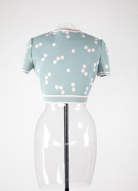 Top fluide à pois - Bleu & Rose