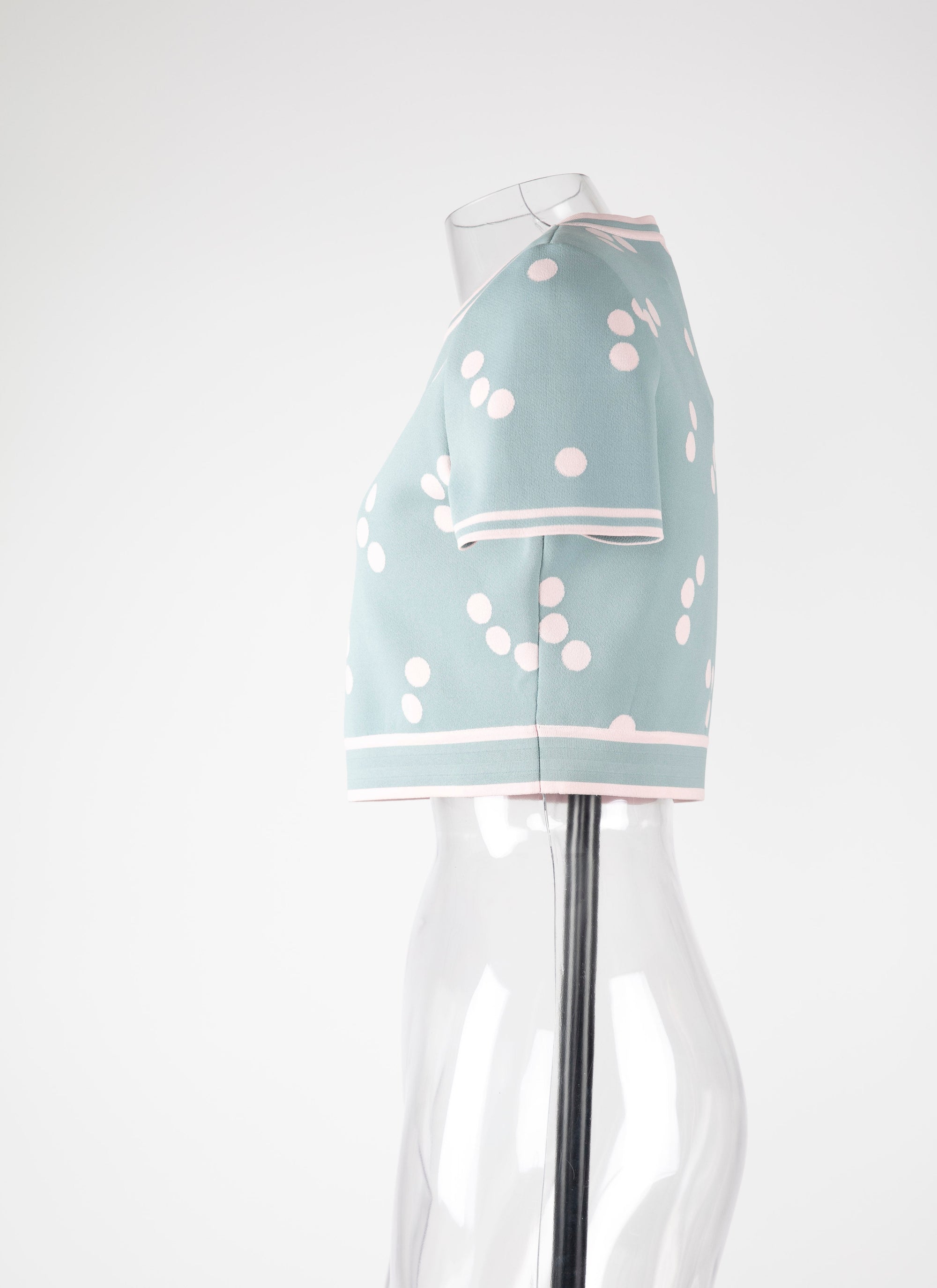 Top fluide à pois - Bleu & Rose