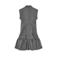 Robe à col en laine - Gris chiné