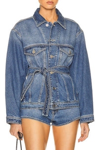 Denim wrap jacket - Jeans Blue