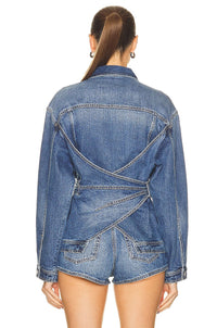 Denim wrap jacket - Jeans Blue