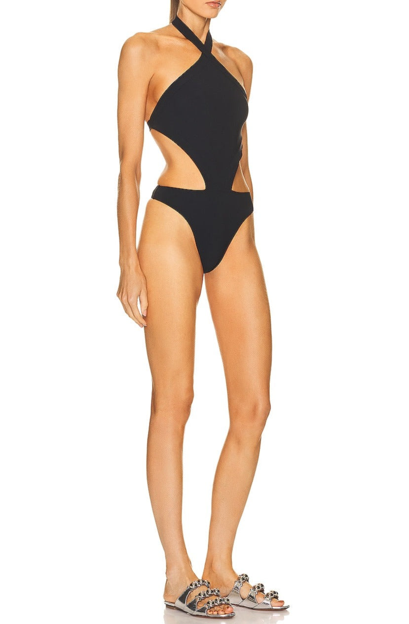 Maillot de bain une pièce trikini - Noir Alaïa