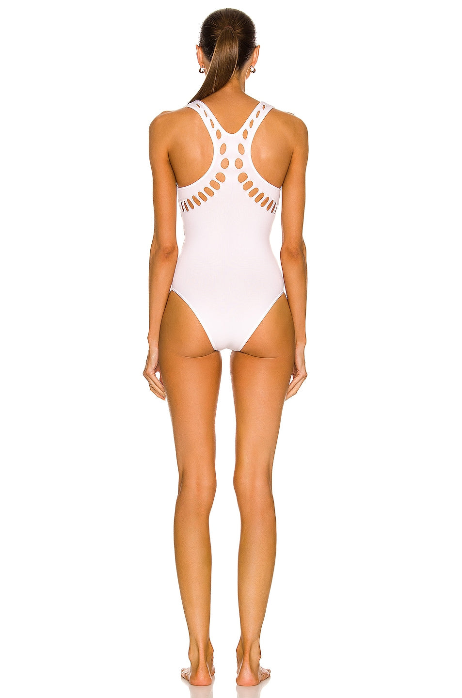 Maillot de bain une pièce laser - Blanc Optique