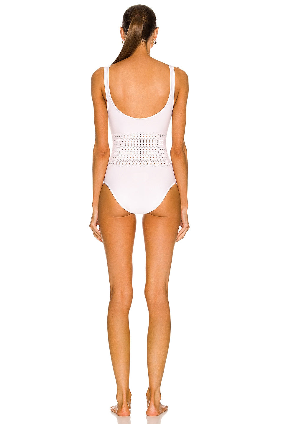 One-piece swimming costume Vienna - Optic White