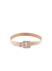 Ceinture à motif ajourée en cuir - Sable