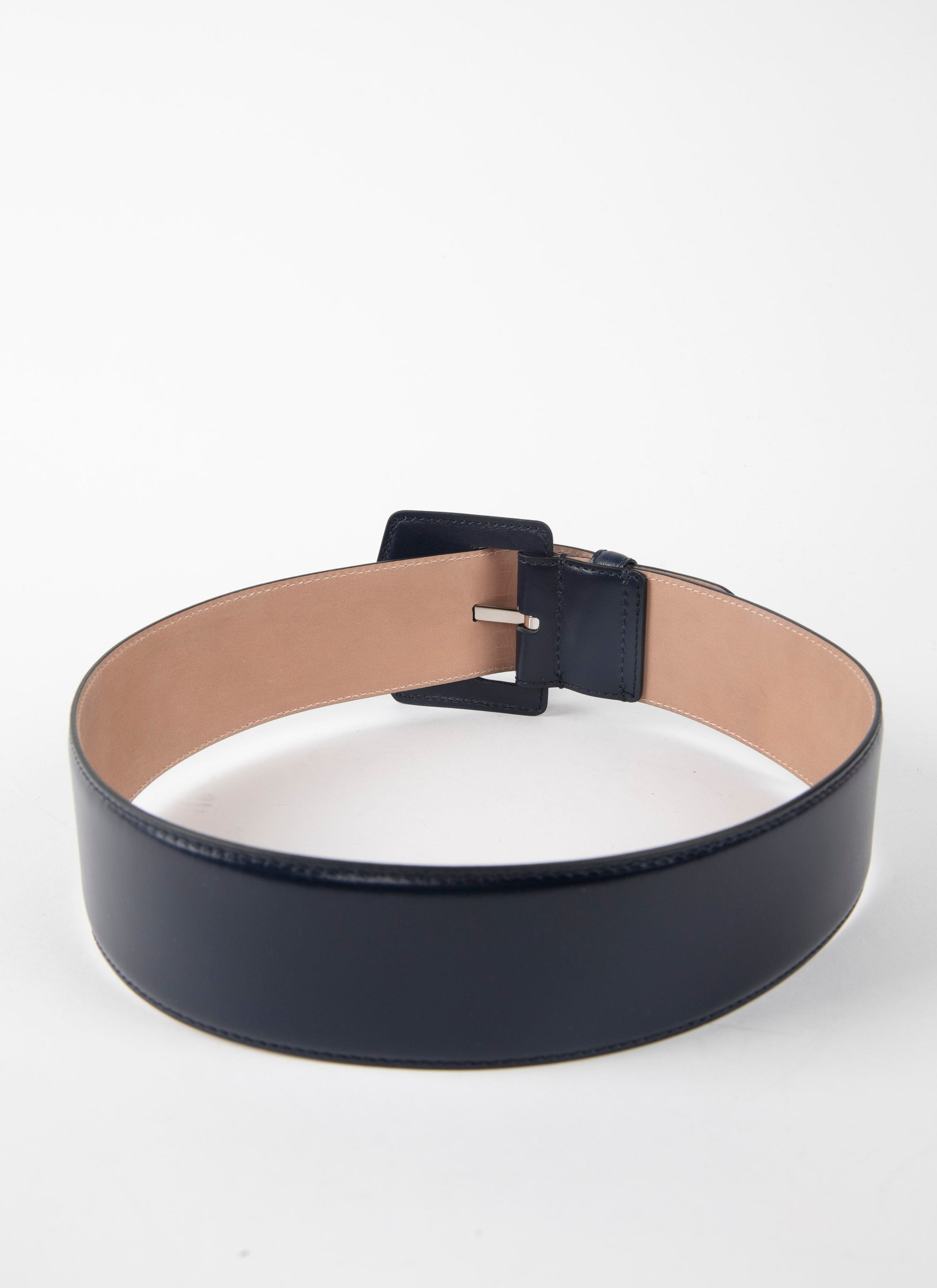 Large leather buckle belt - Night