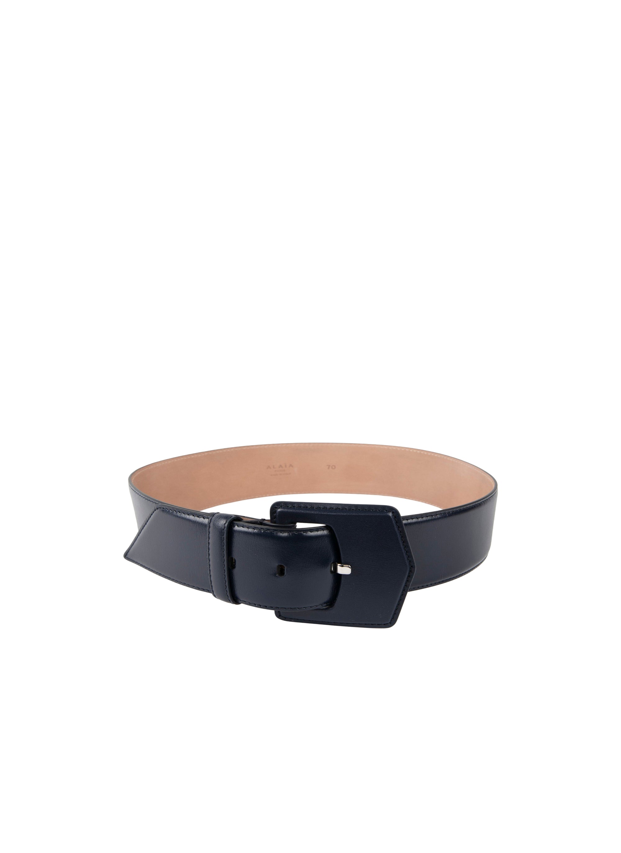 Large leather buckle belt - Night