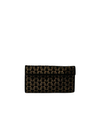 Pochette à motifs cloutés en cuir - Noir & Or