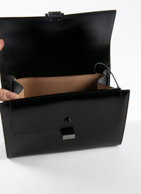 Pochette Clara 22 en cuir - Noir