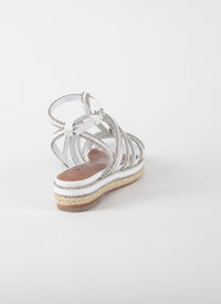 Sandales à brides et clous en cuir - Blanc
