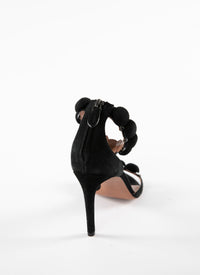 Bombe 90 sandals in leather - Charcoal Black