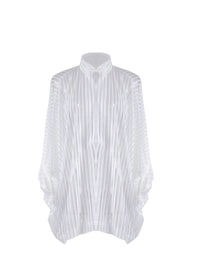 Oversize striped shirt - White